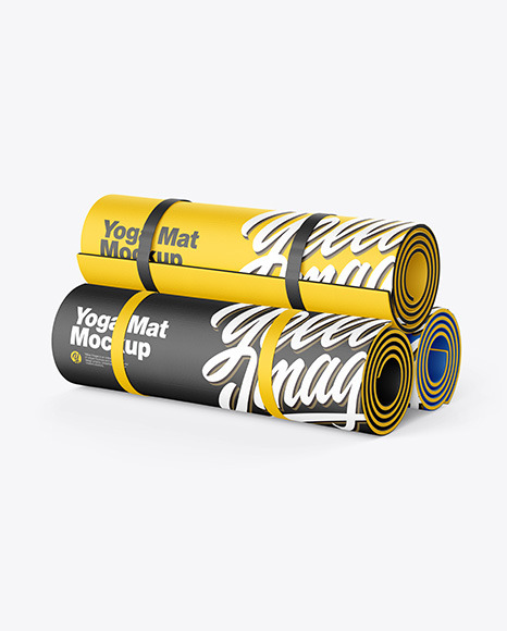 Three Yoga Mats Mockup