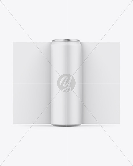 Glossy Metallic Can W  Matte Finish Mockup PSD #3