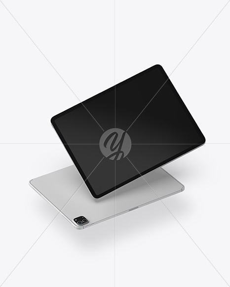 iPad Pro Silver Mockup PSD #1