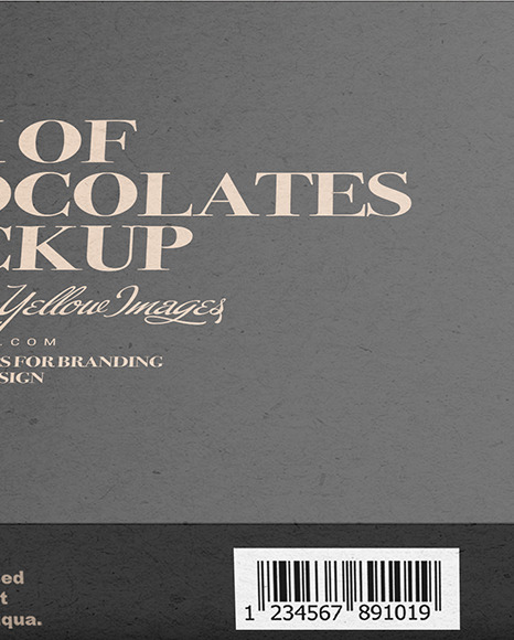 Kraft Paper Box of Chocolate Sweets Mockup PSD #4