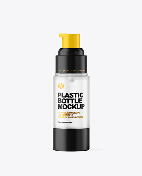 Frosted Airless Pump Bottle Mockup