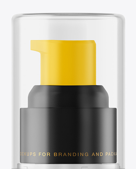 Frosted Airless Pump Bottle Mockup PSD #2