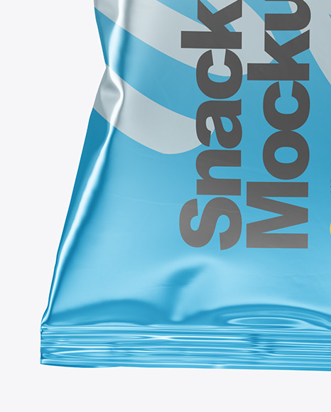 Metallic Snack Pack Mockup   Front View PSD #6