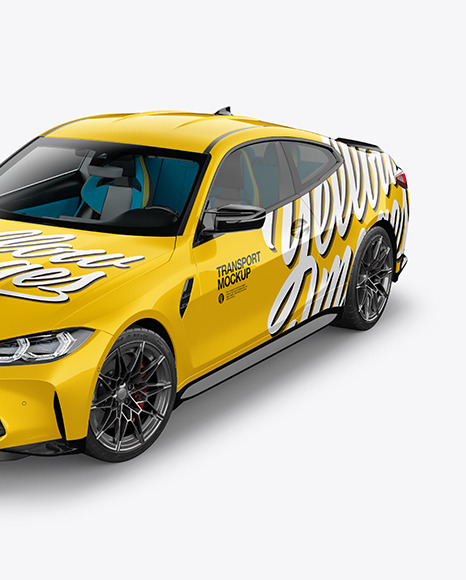 Compact Executive Car   Half Side View PSD #2