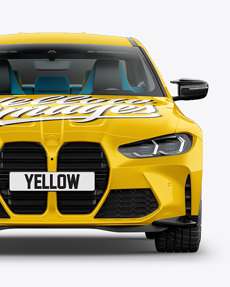 Compact Executive Car   Front View PSD #2