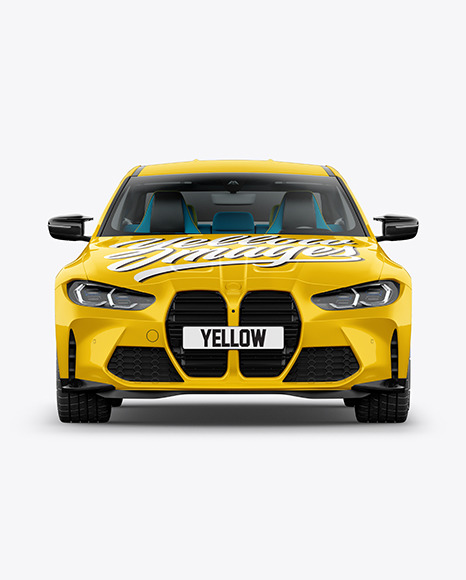 Compact Executive Car   Front View PSD #7