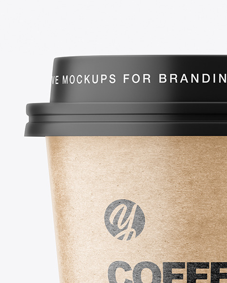 Kraft Paper Coffee Cup Mockup PSD #2