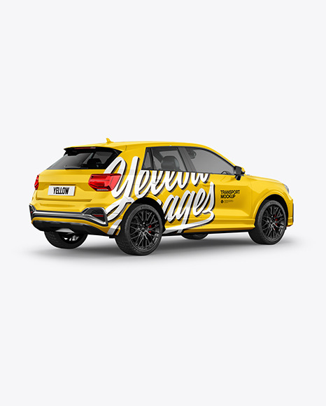Luxury Crossover SUV - Back Half Side View