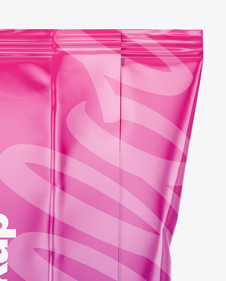 Glossy Snack Pack Mockup   Back View PSD #6