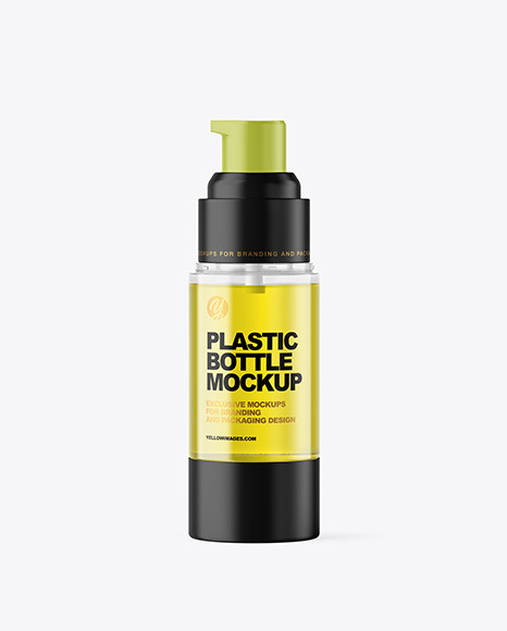 Color Liquid Airless Pump Bottle Mockup