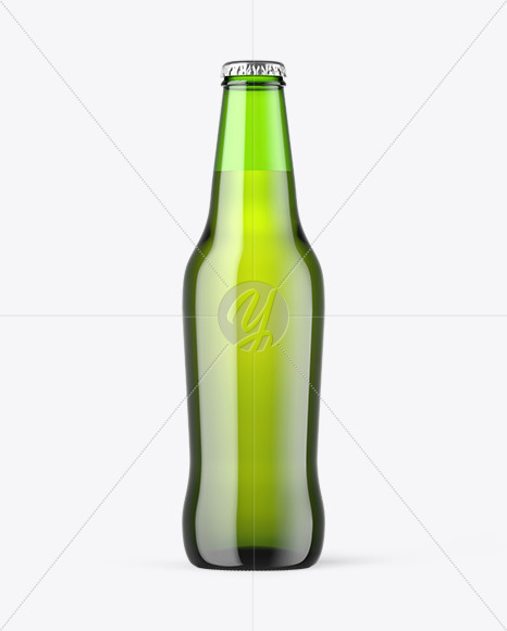 Download Green Glass Beer Bottle Mockup In Bottle Mockups On Yellow Images Object Mockups