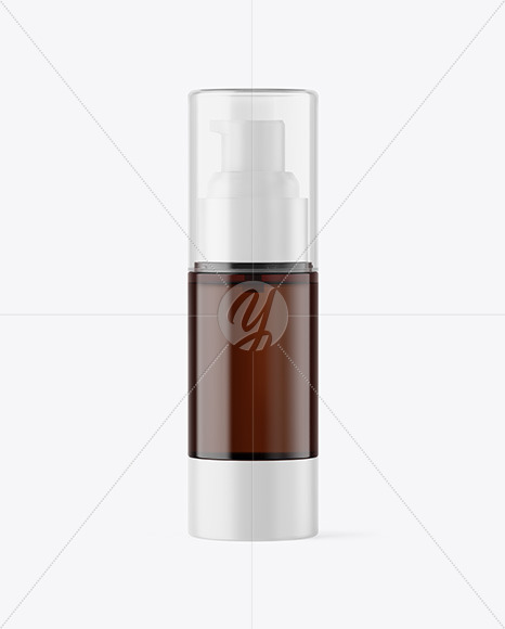 Amber Airless Pump Bottle Mockup