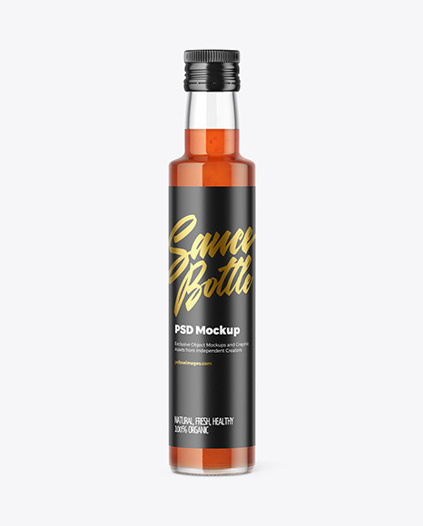 Bottle with Chilli Sauce Mockup PSD #2