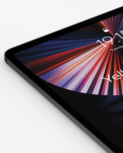 iPad Pro Space Gray Mockup PSD #3