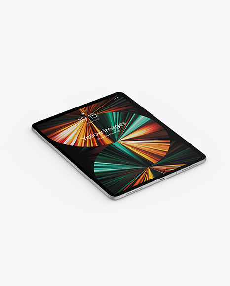 iPad Pro Silver Mockup