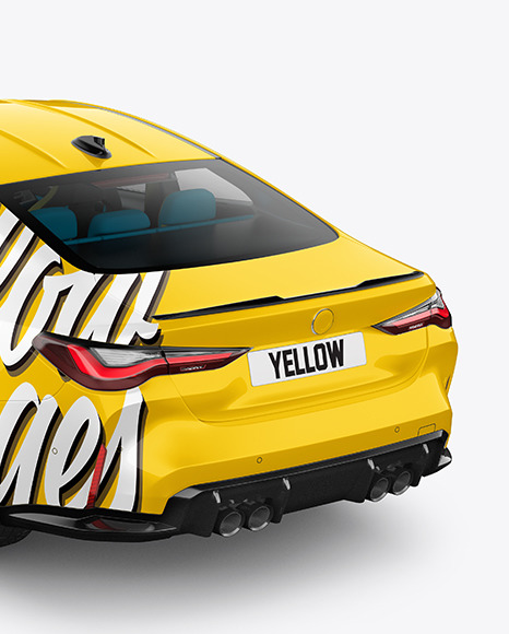 Compact Executive Car   Back Half Side View PSD #2