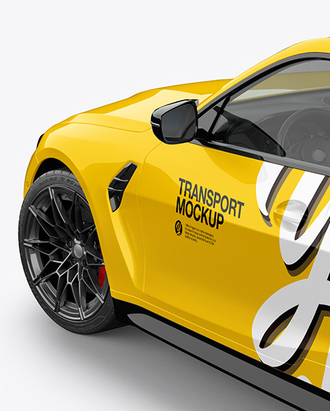 Compact Executive Car   Back Half Side View PSD #6