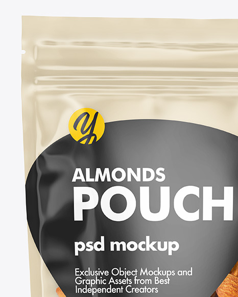 Clear Plastic Pouch w  Almonds Mockup PSD #6