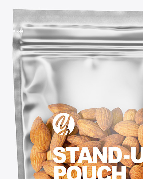 Clear Plastic Pouch w  Almonds Mockup PSD #7