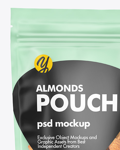 Frosted Plastic Pouch w  Almonds Mockup PSD #6
