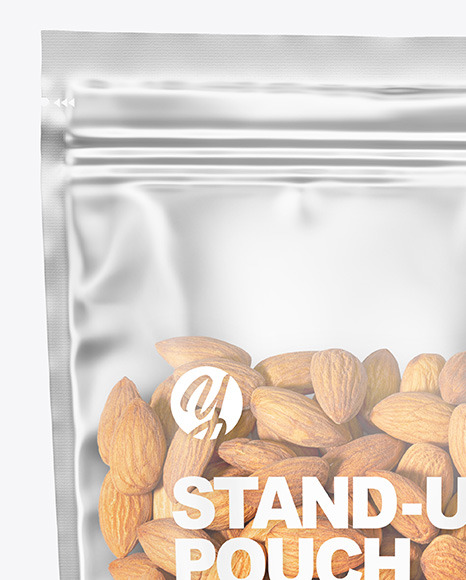 Frosted Plastic Pouch w  Almonds Mockup PSD #7