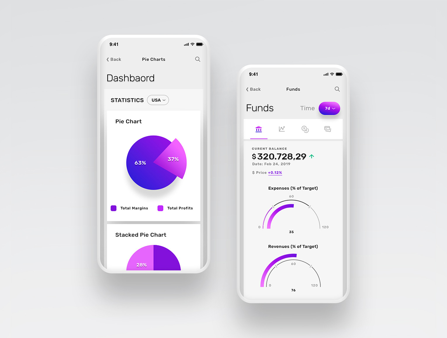 Vesper - Business & Dashboard Mobile App UI Kit