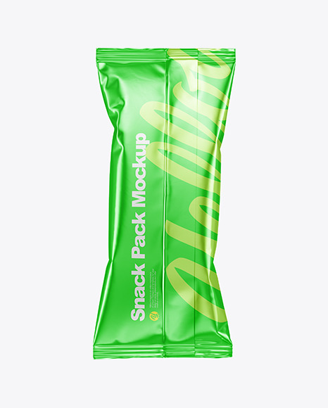 Metallic Snack Pack Mockup   Back View PSD #2