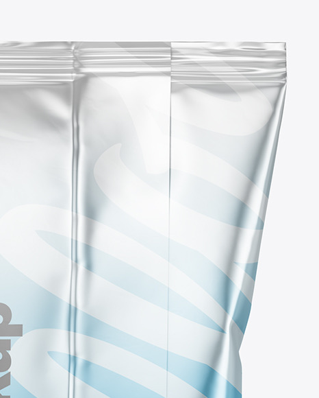 Metallic Snack Pack Mockup   Back View PSD #1