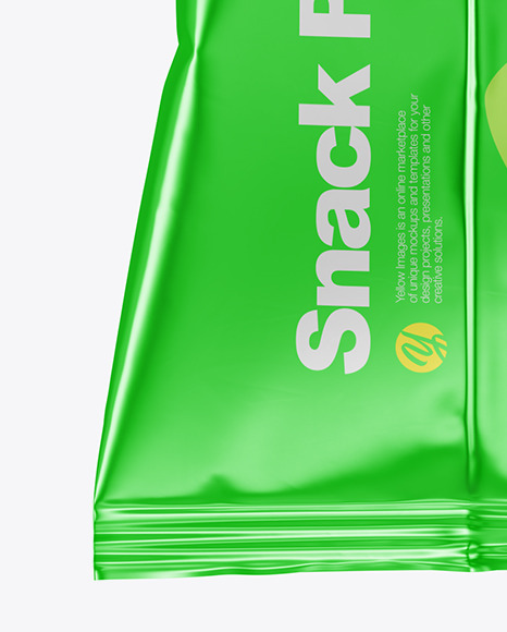 Metallic Snack Pack Mockup   Back View PSD #6