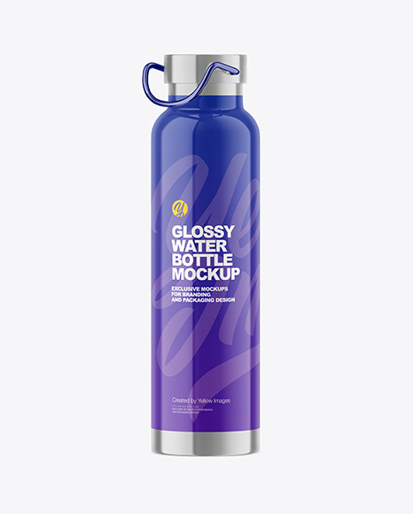 Glossy Thermo Bottle Mockup