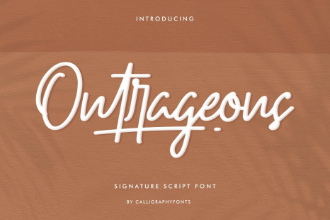 Outrageous Signature Script Font