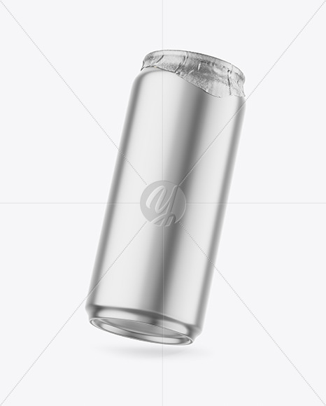 440ml Matte Metallic Drink Can w/ Foil Lid Mockup 440ml Matte Metallic Drink Can w/ Foil Lid Mockup