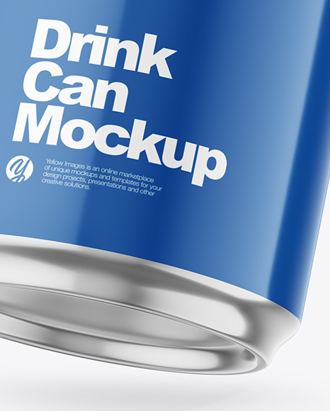 Download 440ml Glossy Drink Can W Foil Lid Mockup In Can Mockups On Yellow Images Object Mockups