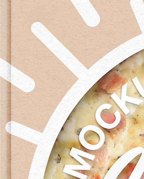 Kraft Paper Pizza Box Mockup PSD #4