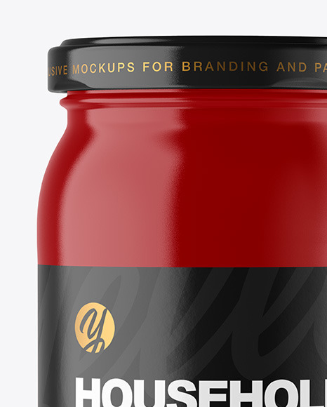 Glossy Jar Mockup PSD #2