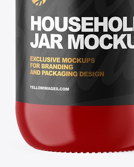 Glossy Jar Mockup PSD #6
