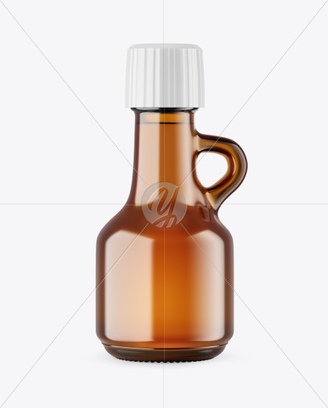 Amber Glass Bottle Mockup PSD #3
