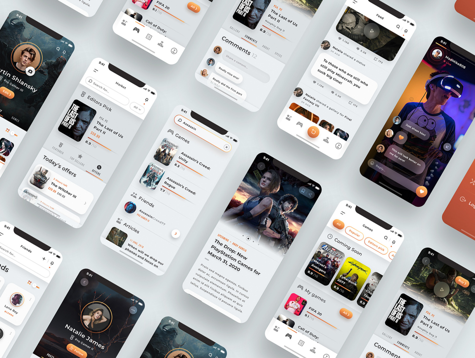 Game store UI kit on Yellow Images Creative Store