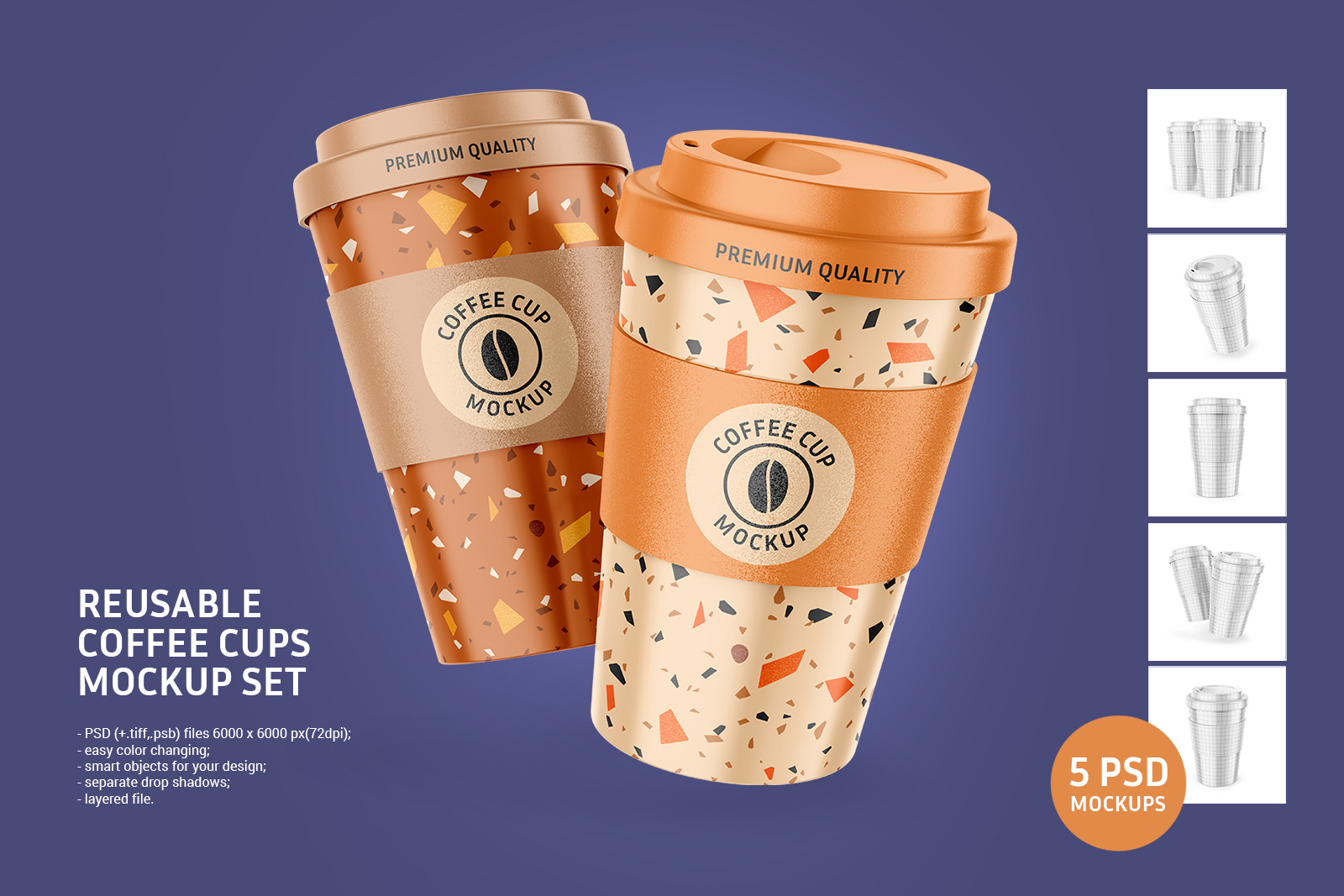 Premium Photo  Mock up for your design disposable cups for coffee