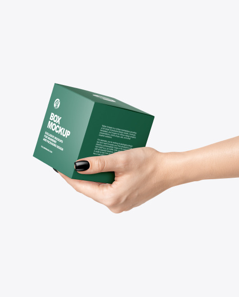 Download Box in a Hand Mockup PSD Mockups by Ana Polonik