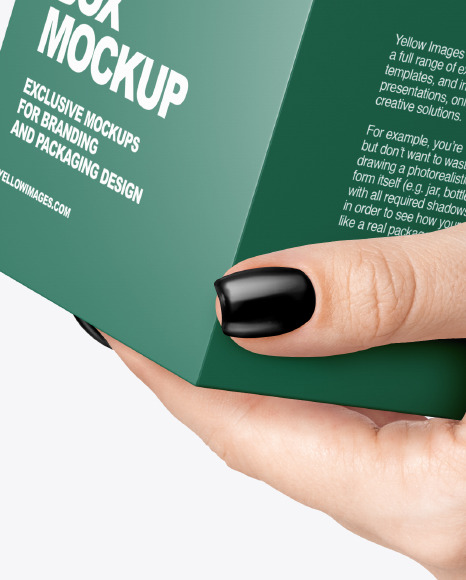 Box in a Hand Mockup PSD #2