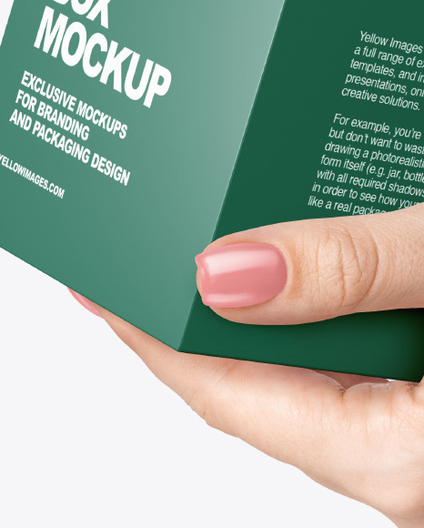 Box in a Hand Mockup PSD #6