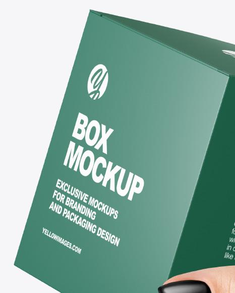 Box in a Hand Mockup PSD #7