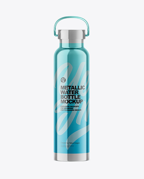 Download Metallic Thermo Bottle Mockup In Bottle Mockups On Yellow Images Object Mockups