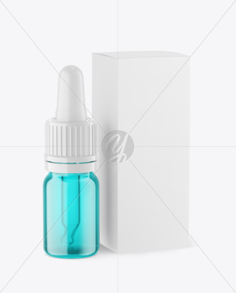 Colored Glass Dropper Bottle w  Box Mockup PSD #3
