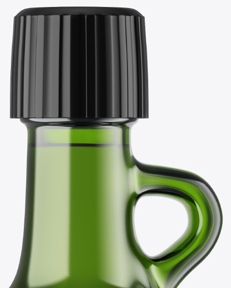 Green Glass Bottle Mockup PSD #3