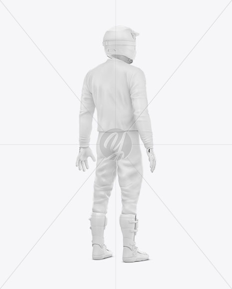 Download Motocross Mockup Back Half Side View In Apparel Mockups On Yellow Images Object Mockups