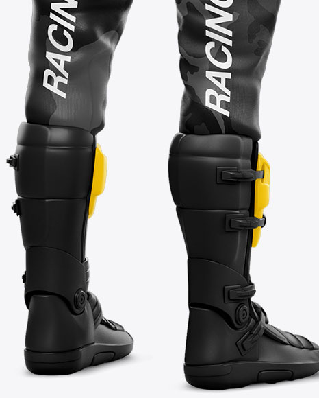 Motocross Mockup   Back Half Side View PSD #7