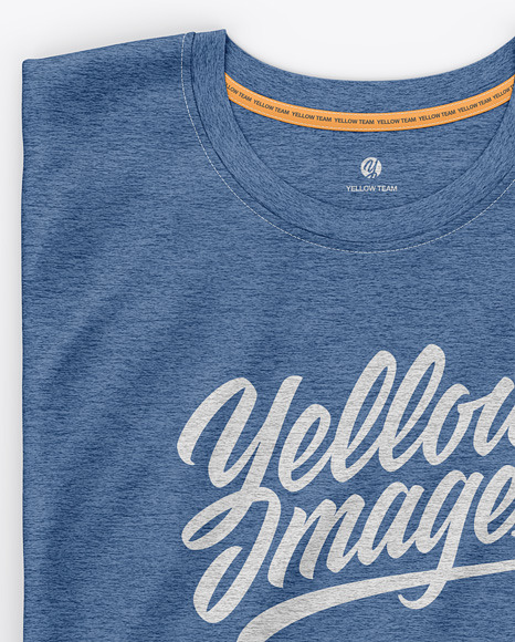 Heather Folded T Shirt PSD #1