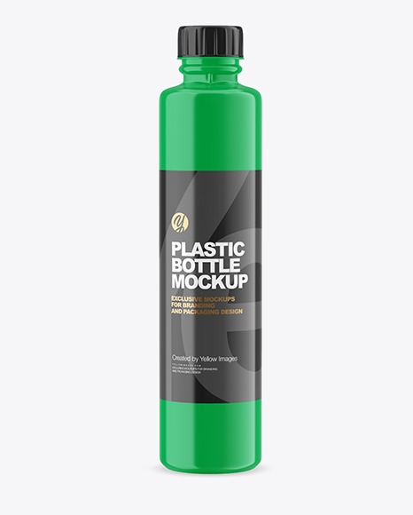 750ml Glossy Acrylic Paint Bottle Mockup